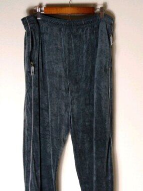 Micros Mens Gray Stretch Velvet Athletic Pants L